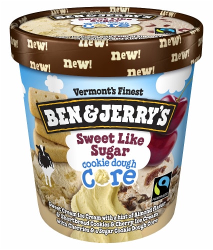 Ben & Jerry's Sweet Like Sugar Cookie Dough Core Ice Cream Perspective: front