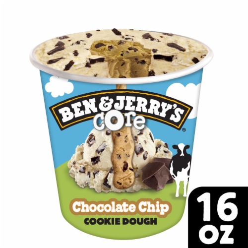 Ben & Jerry's Chocolate Chip Cookie Dough Core Ice Cream Perspective: front