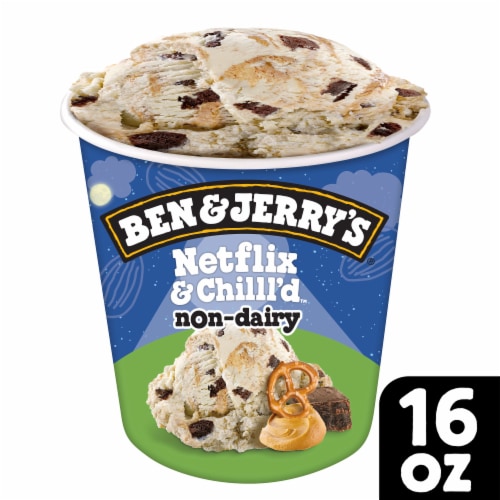Ben & Jerry's Non-Dairy Netflix & Chilll’d™ Peanut Butter Frozen Dessert Perspective: front