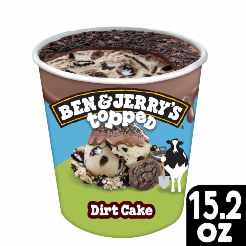 Ben & Jerry's Dirt Cake Topped Ice Cream Perspective: front