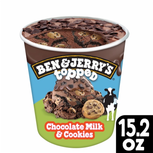 Ben & Jerry’s Topped Chocolate Milk & Cookies Ice Cream Pint