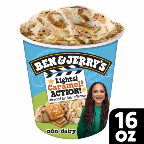 Ben & Jerry's Non-Dairy Lights! Caramel! Action!™ Vanilla Frozen Dessert Perspective: front