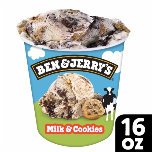 Ben & Jerry's Milk and Cookies Ice Cream Perspective: front