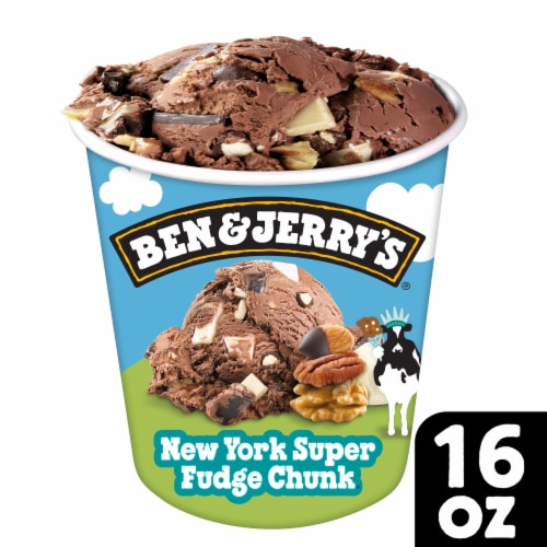 Ben & Jerry's New York Super Fudge Chunk® Chocolate Ice Cream Pint Perspective: front