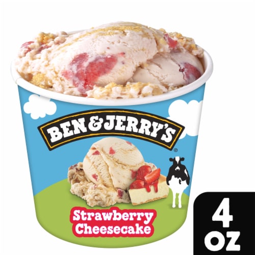 Ben & Jerry's Strawberry Cheesecake Ice Cream Perspective: front