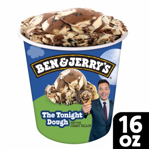 Ben & Jerry's The Tonight Dough with Chocolate and Caramel Ice Cream Perspective: front