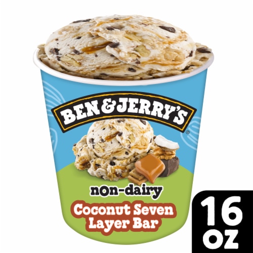 Ben & Jerry's Coconut Seven Layer Bar Frozen Non-Dairy Dessert Perspective: front