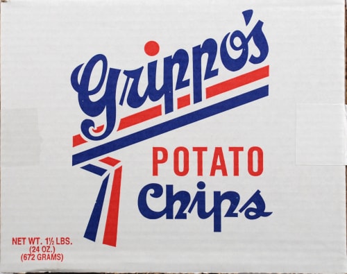 Grippo's Potato Chip Box Perspective: front