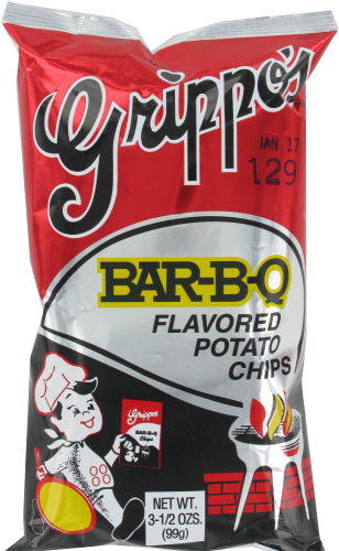 Grippo's Bar-B-Q Flavored Potato Chips Perspective: front