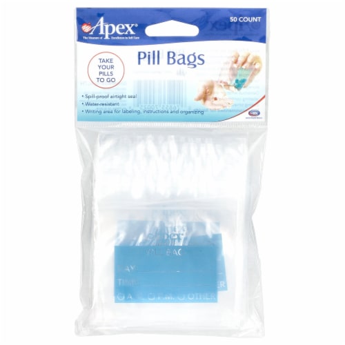 Apex Pill Bags - 50 Count Perspective: front