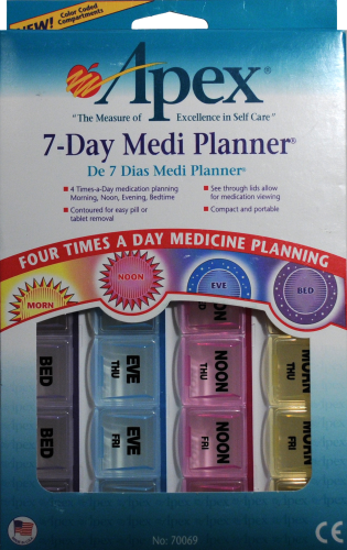 Apex 7-Day Medi Planner Perspective: front