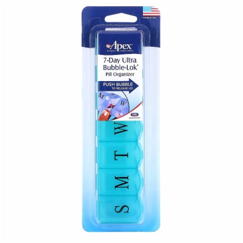 Apex® 7-Day Ultra Bubble-Lok Pill Organizer Perspective: front