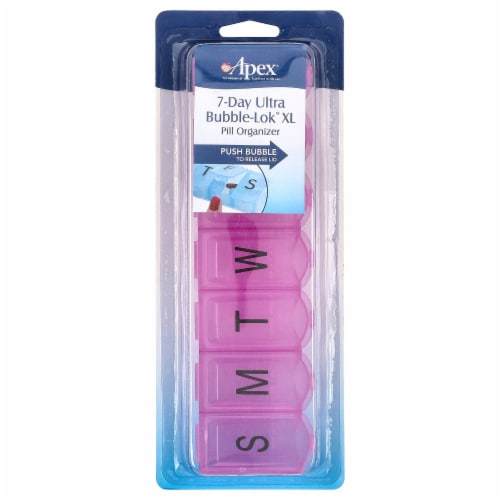 Apex® 7-Day Ultra Bubble-Lok® Extra Large Pill Organizer Perspective: front