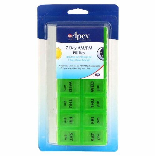 Apex 7-Day AM / PM Pill Daily Tray Perspective: front