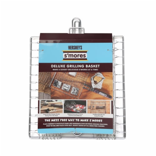 Hershey's Folding Handle Large S'mores Grilling Basket Perspective: front