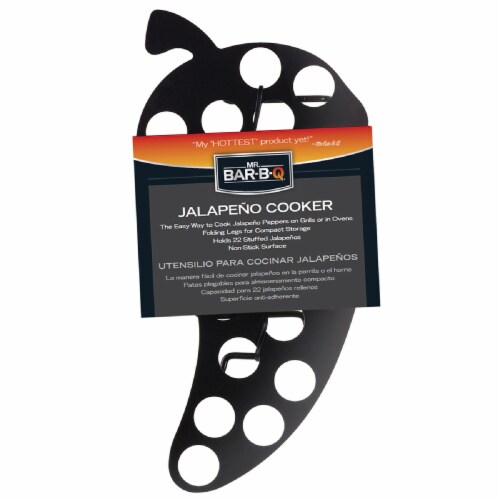 Mr. Bar-B-Q Nonstick Jalapeno Cooker - Black Perspective: front