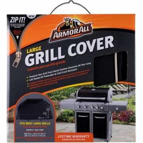 Mr Bar B Q 07801AA 45 x 25 x 65 in. Armor All Grill Cover, Black Perspective: front