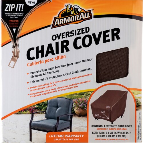 Armor All® Oversized Chair Cover - Brown Perspective: front