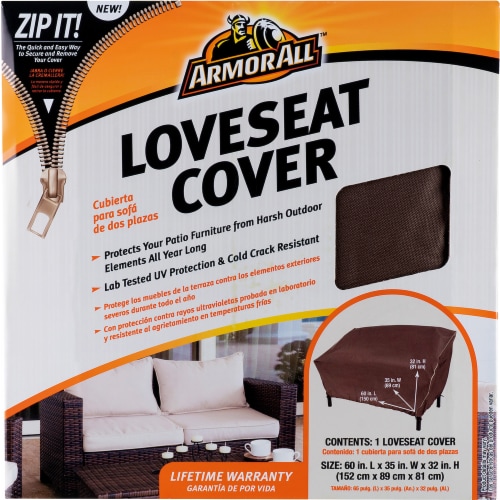 Armor All® Love Seat Cover - Brown Perspective: front