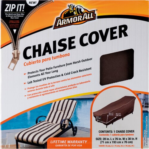 Armor All® Chaise Cover - Brown Perspective: front