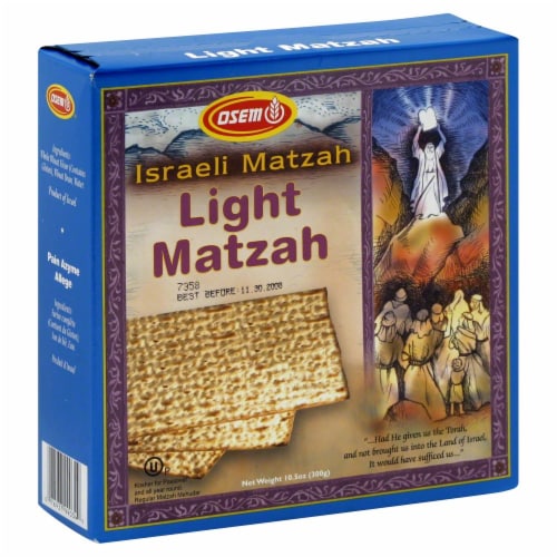 Osem Passover Light Matzah Perspective: front
