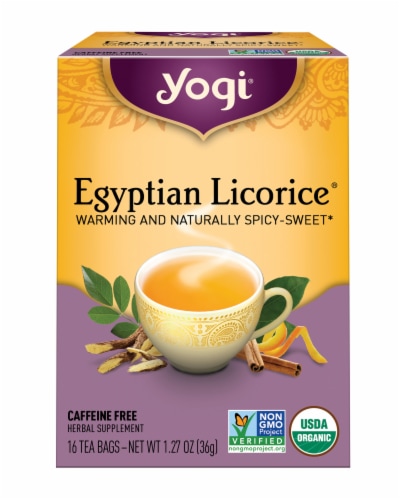 Yogi® Caffeine Free Egyptian Licorice Tea Bags Perspective: front