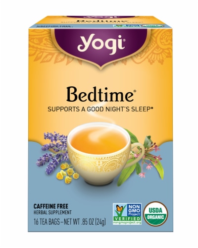Yogi Bedtime Caffeine Free Tea Bags Perspective: front