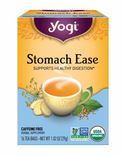 Yogi Stomach Ease Tea Bags Perspective: front