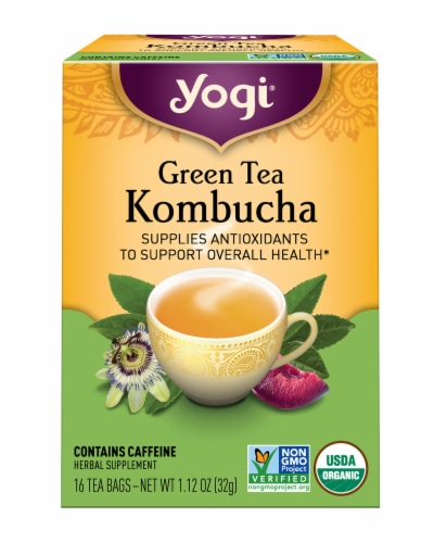 Yogi Organic Kombucha Green Tea Bags Perspective: front