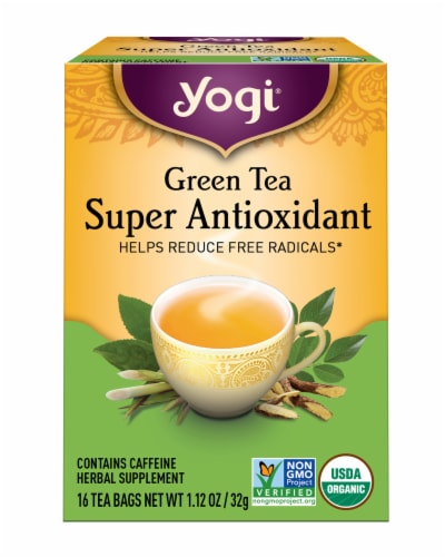 Yogi Green Tea Super Antioxidant Organic Green Tea Bags Perspective: front