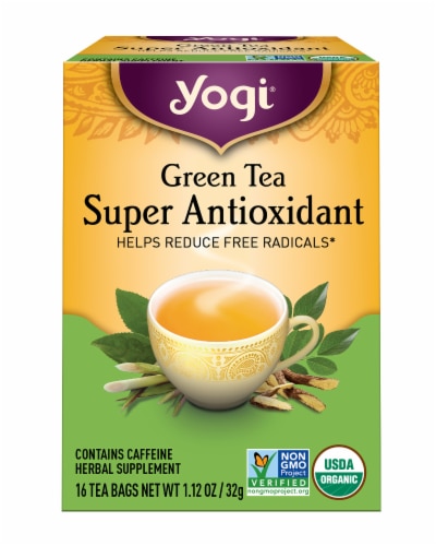 Yogi Green Tea Super Antioxidant Organic Green Tea Bags Perspective: front