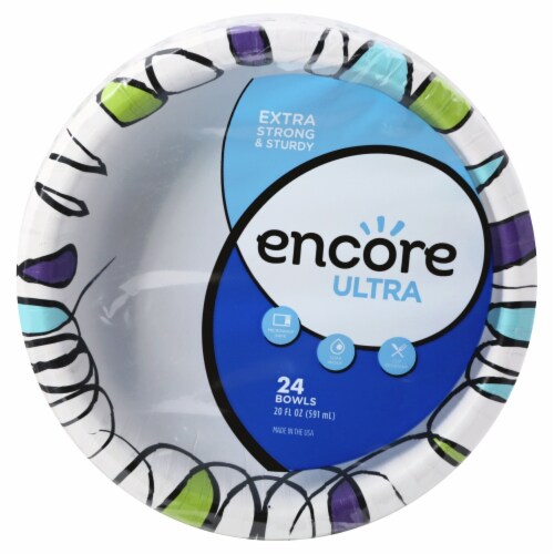 Encore Ultra 20 Fluid Ounce Disposable Bowls Perspective: front