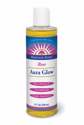 Heritage Store Rose Scent Aura Glow Oil Perspective: front