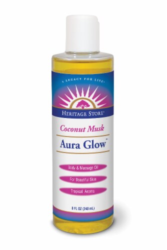 Heritage Aura Glow Coconut Musk Scent Perspective: front