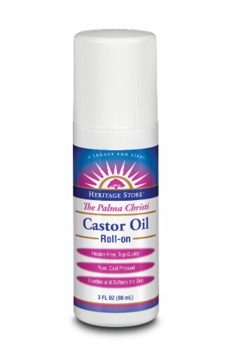 Heritage Store The Palma Christi Roll-On Castor Oil Perspective: front