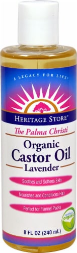 Heritage Store® Organic Lavander Castor Oil Perspective: front