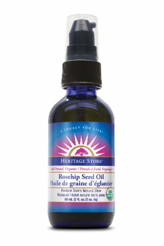 Heritage Store® Cold Pressed Organic Rosehip Seed Oil Perspective: front