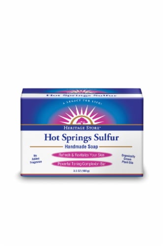 Heritage Store Hot Springs Sulfur Bar Soap Perspective: front