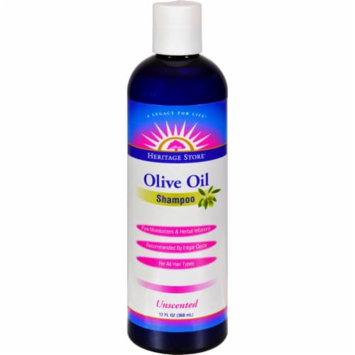 Heritage Store Olive Oil Shampoo - Unscented - 12 oz Perspective: front