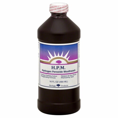 Heritage Products H.P.M. Hydrogen Peroxide Mouthwash Perspective: front