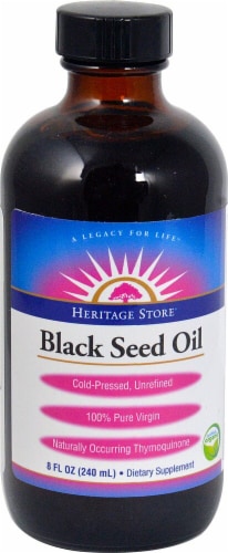 Heritage Products  Organic Black Seed Oil Perspective: front