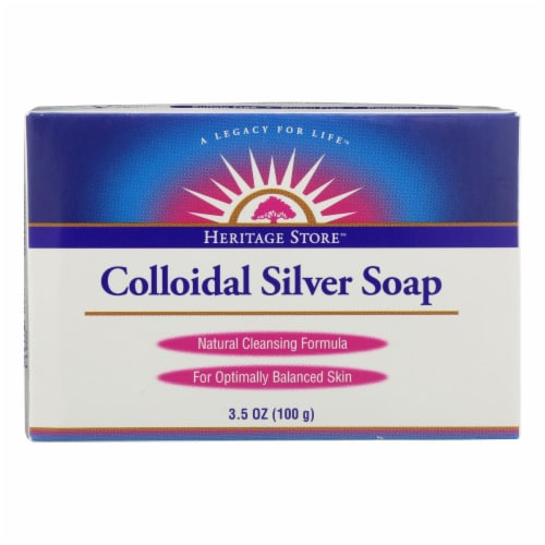 Heritage Store Colloidal Silver Clarifying Soap 3.5 oz Bar(S) Perspective: front