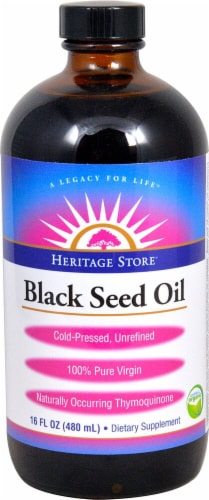Heritage Products  Organic Black Seed Oil Perspective: front