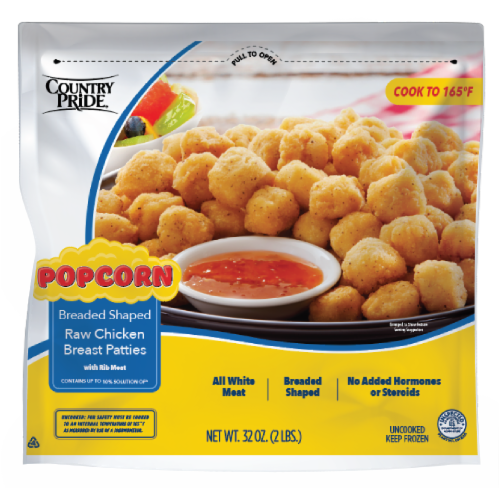 Country Pride Popcorn Chicken Breast Patties Perspective: front