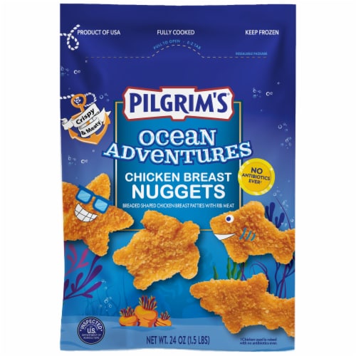 Pilgrim's® Ocean Adventures Chicken Breast Nuggets Perspective: front