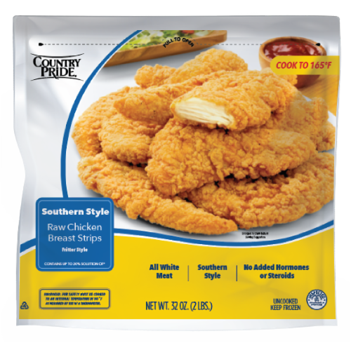 Country Pride Southern Style Raw Chicken Breast Chunks Perspective: front