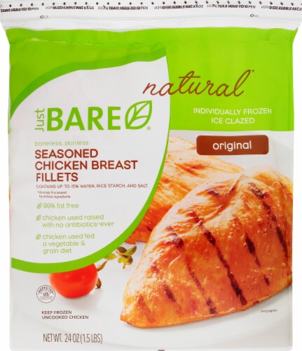 Just Bare Natural Seasoned Chicken Breast Fillets Perspective: front