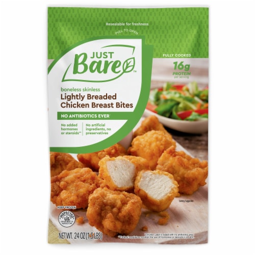 Just Bare® Lightly Breaded Chicken Breast Bites, 24 oz - Kroger