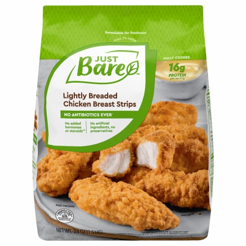 Just Bare® Lightly Breaded Chicken Breast Strips Perspective: front