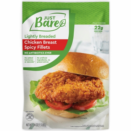 Lightly Breaded Chicken Breast Original Fillets (3lbs) - Just Bare